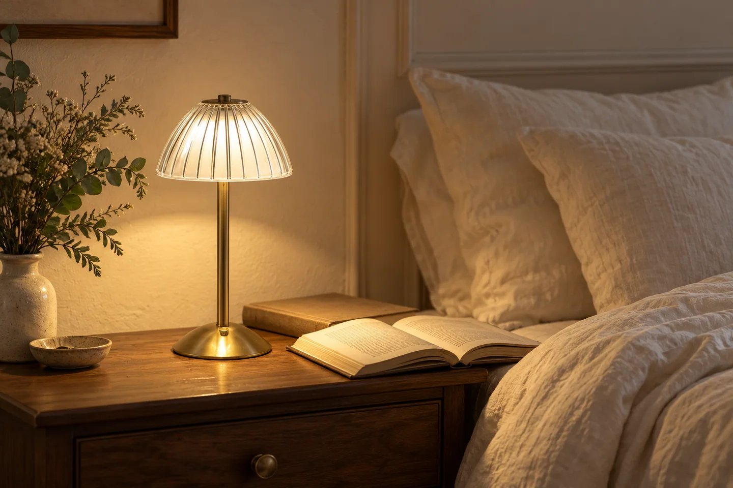 Une chambre accueillante à la lumière de Lune
